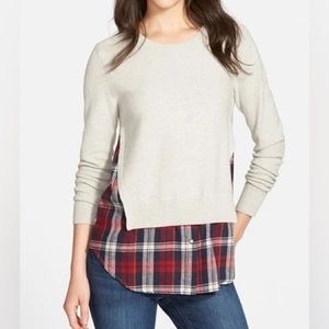 Treasure&Bond Layered Shirttail Sweater